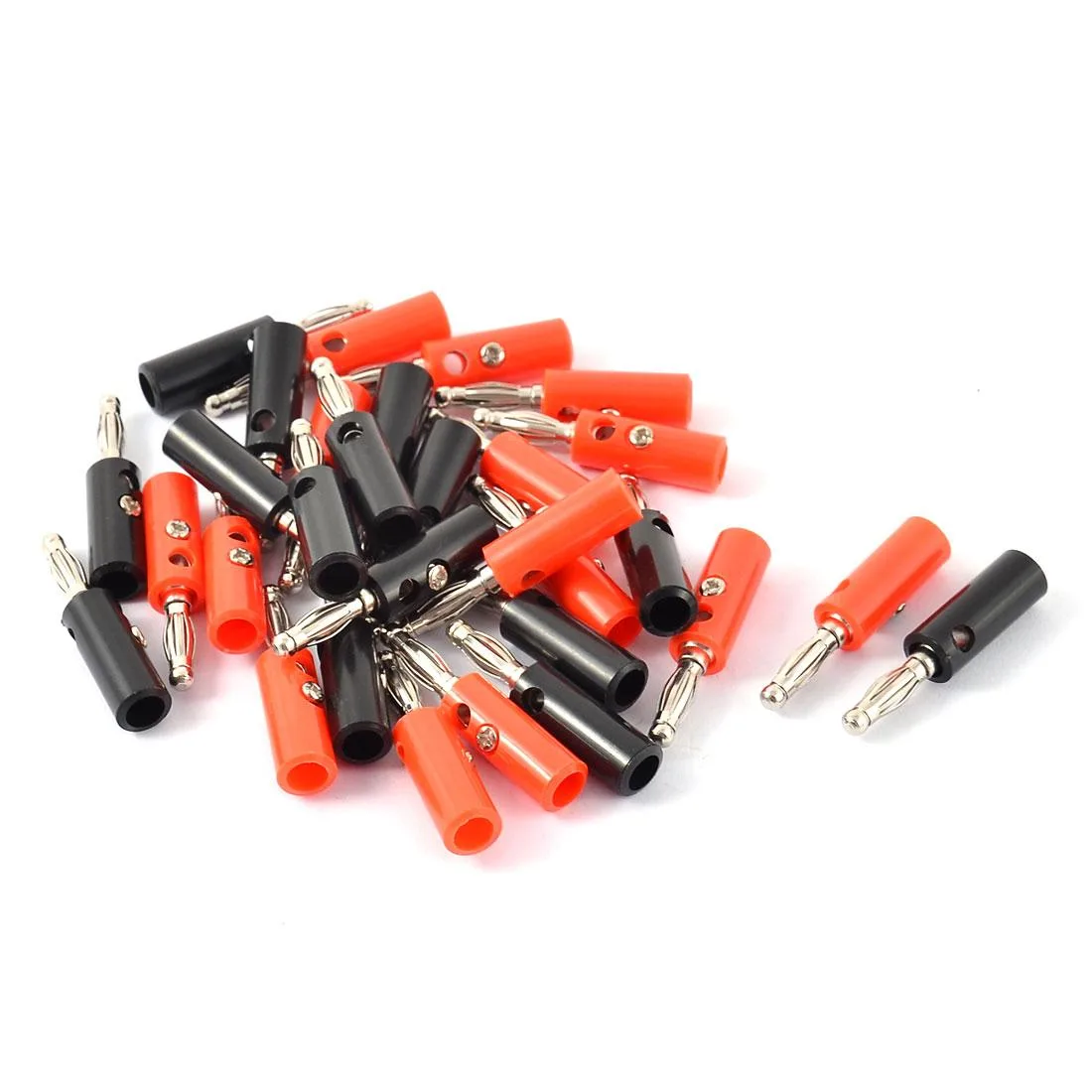 Unique-Bargains Unique-Bargains 30pcs 4mm Black Red Banana Plug Coupler live sound amplifier — product photo