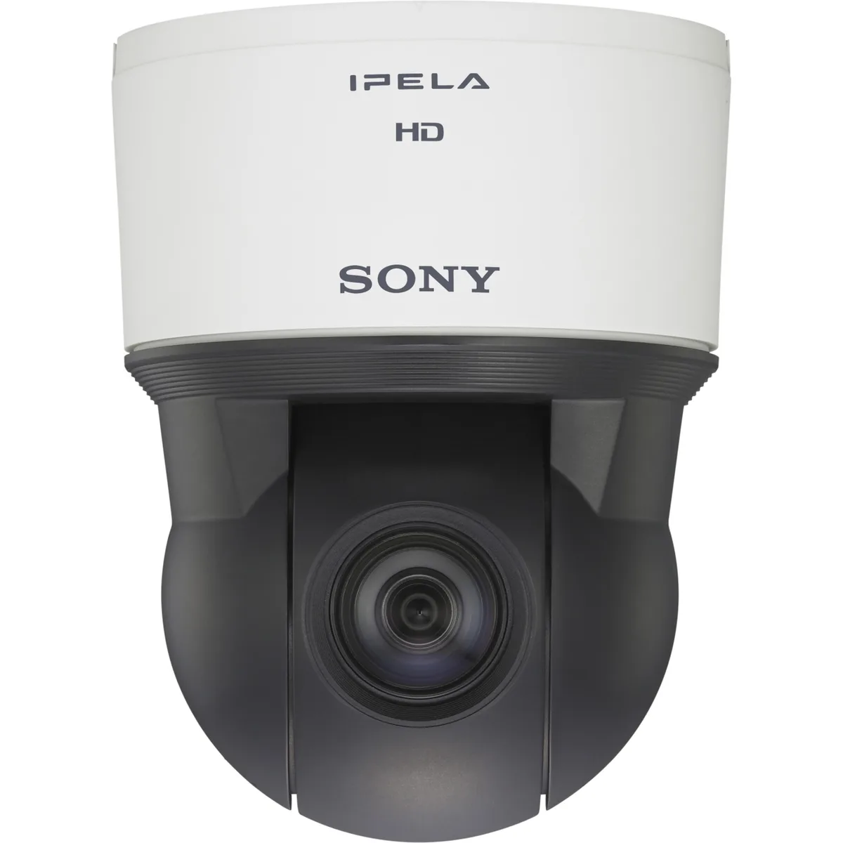White rectangular desktop network camera with tilt mechanism and ceiling bracket