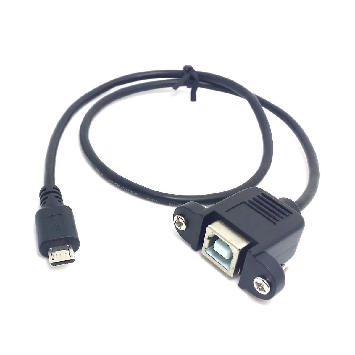 TeKit TeKit Micro USB 5pin Male to USB B Female Panel Mount Cable with Screws 50cm — product photo