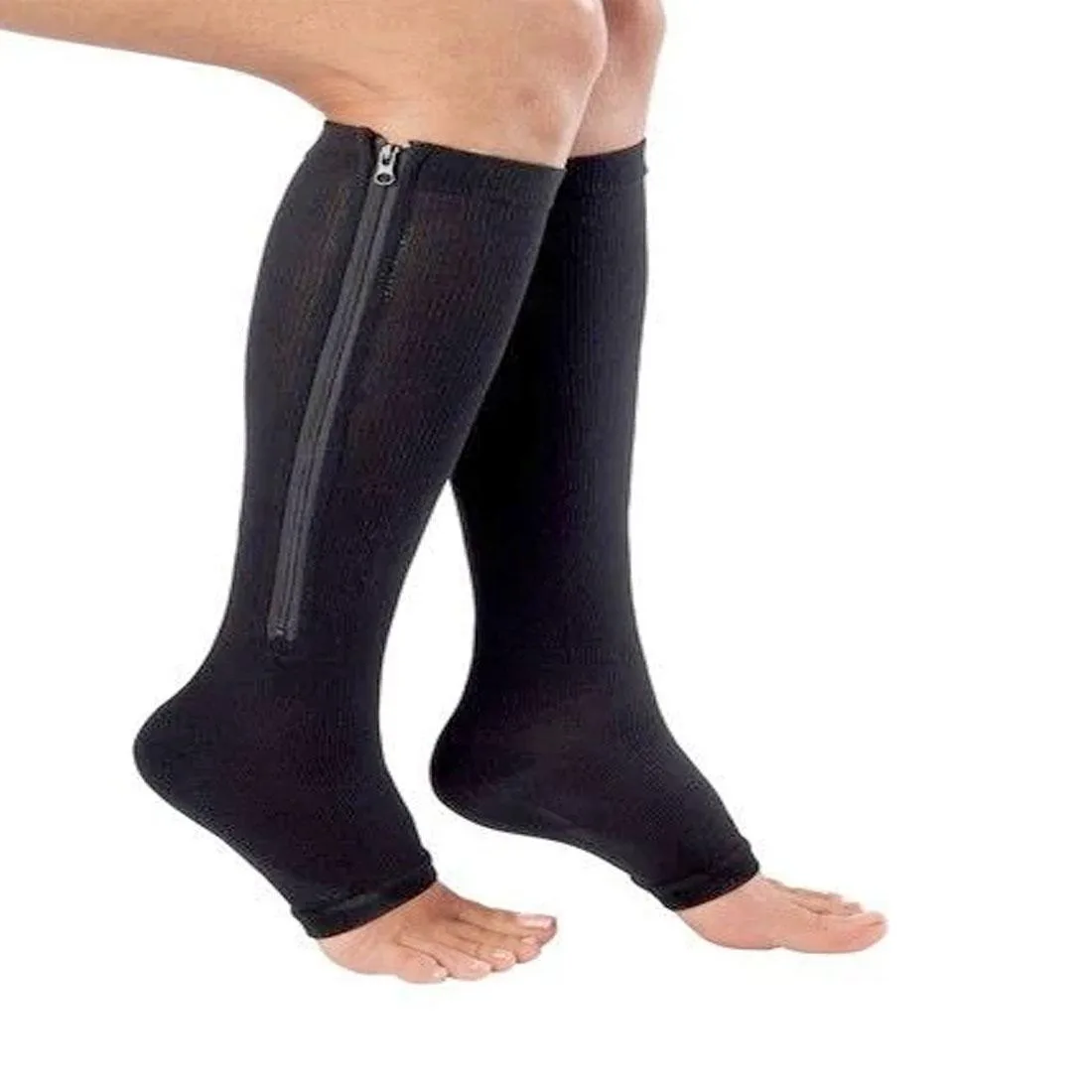 As Seen On TV As Seen On TV 809D Men's Compression Zipper Socks Black Small — product photo