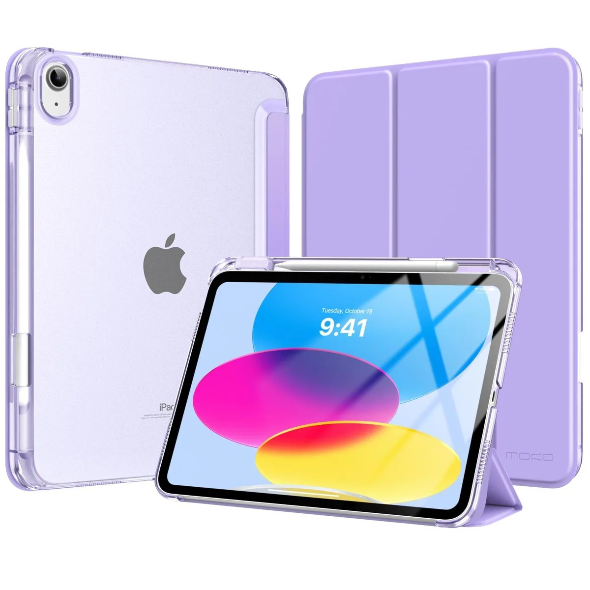 Moko Moko A3354 2 in 1 accessory for iPad 11 11th gen 2025 10.9 10th gen 2022 Lilac — product photo