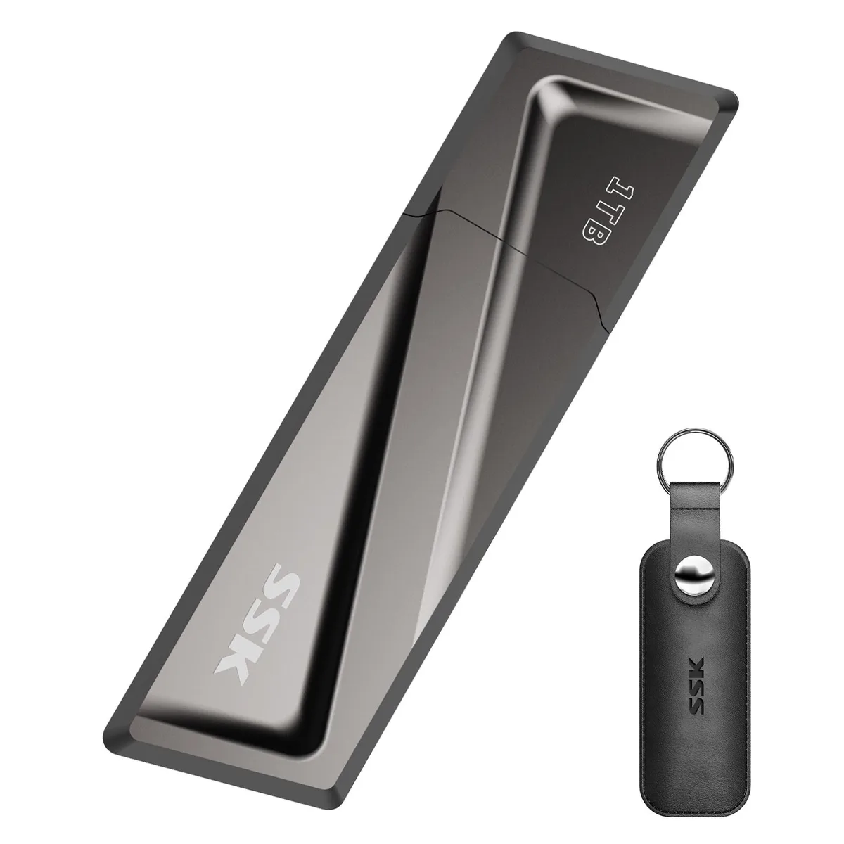 SSK SSK 1TB USB 3.2 Gen2 portable SSD 550MB/s with USB-C adapter — product photo