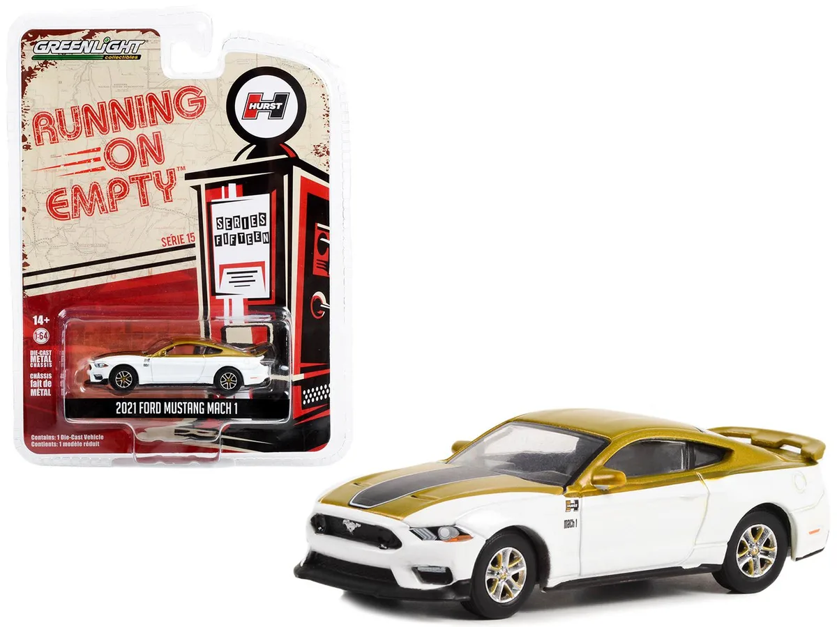 GREENLIGHT GREENLIGHT 2021 Ford Mustang Mach 1 "Hurst Performance" "Running on Empty" 1/64 Diecast Car — product photo