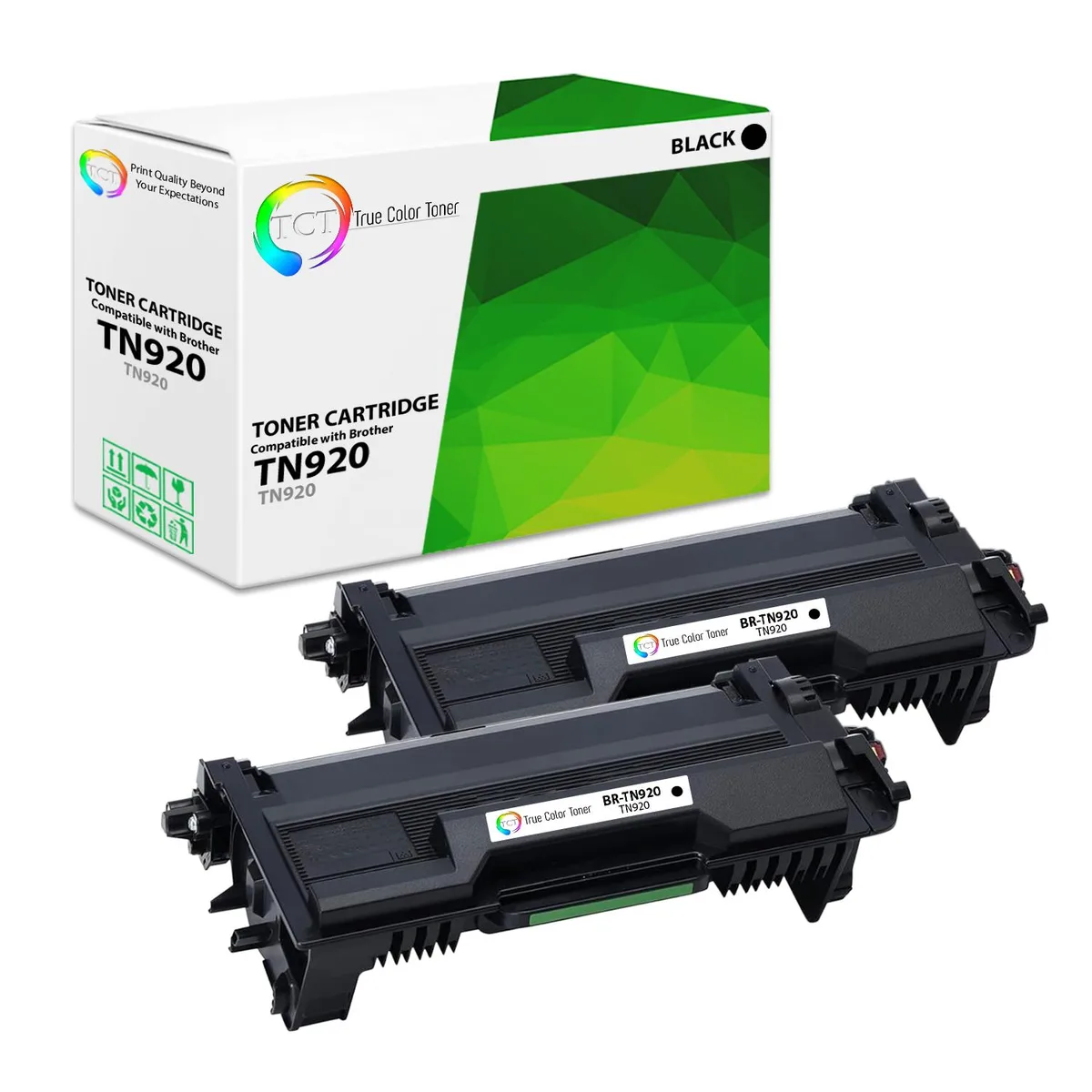 TCT TCT TN920 Black Toner Cartridge 2 Pack 3000 Pages — product photo