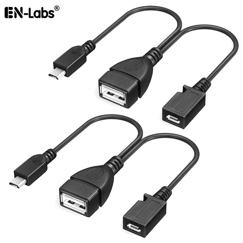 EN-Labs EN-Labs USB OTG Adapter Micro USB to USB A 2-Pack 8 Inches — product photo