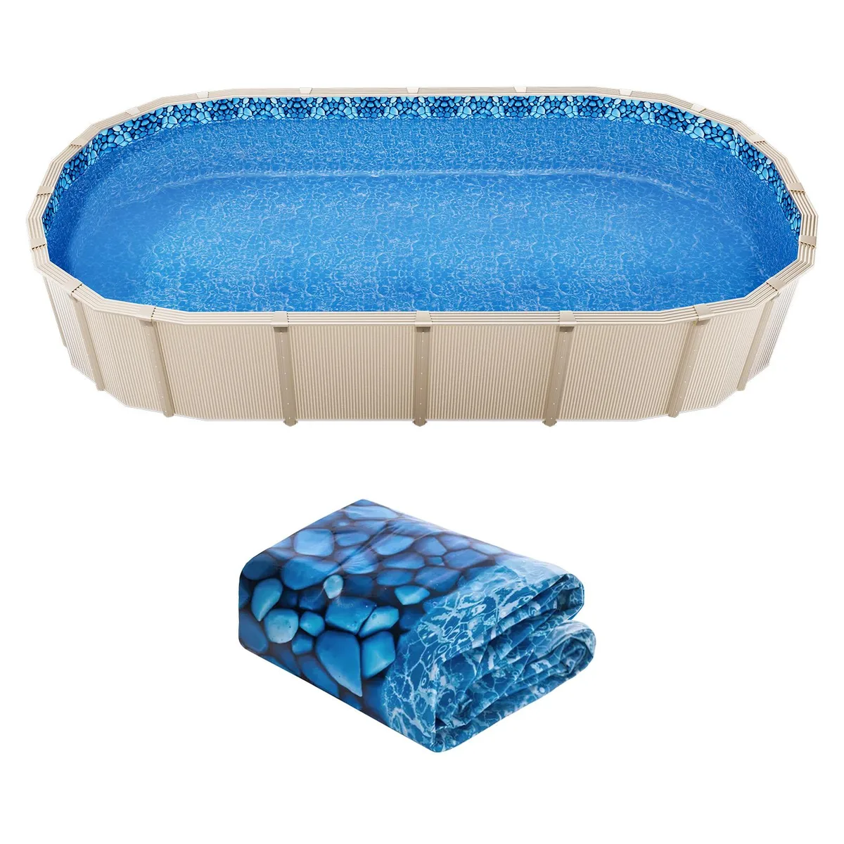 VEVOR VEVOR 18x33 ft Oval Pool Liner 52in Wall .32 Gauge — product photo