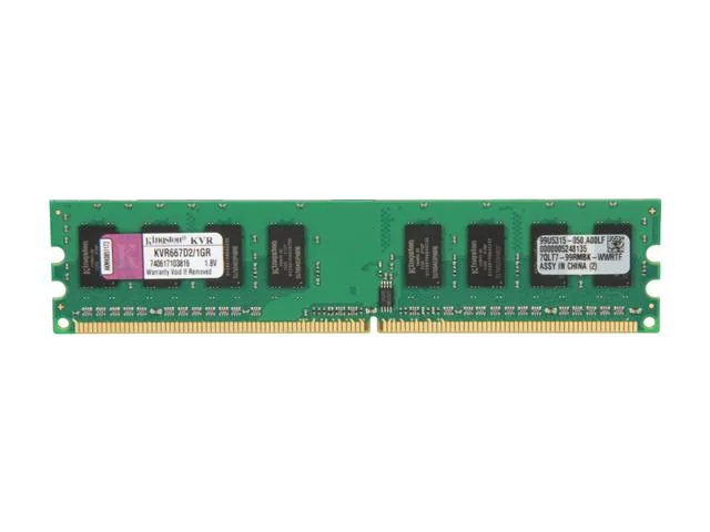 Kingston Technology Corp. Kingston Technology Corp. KVR667D2/1GR 1GB DDR2 667 desktop RAM — product photo