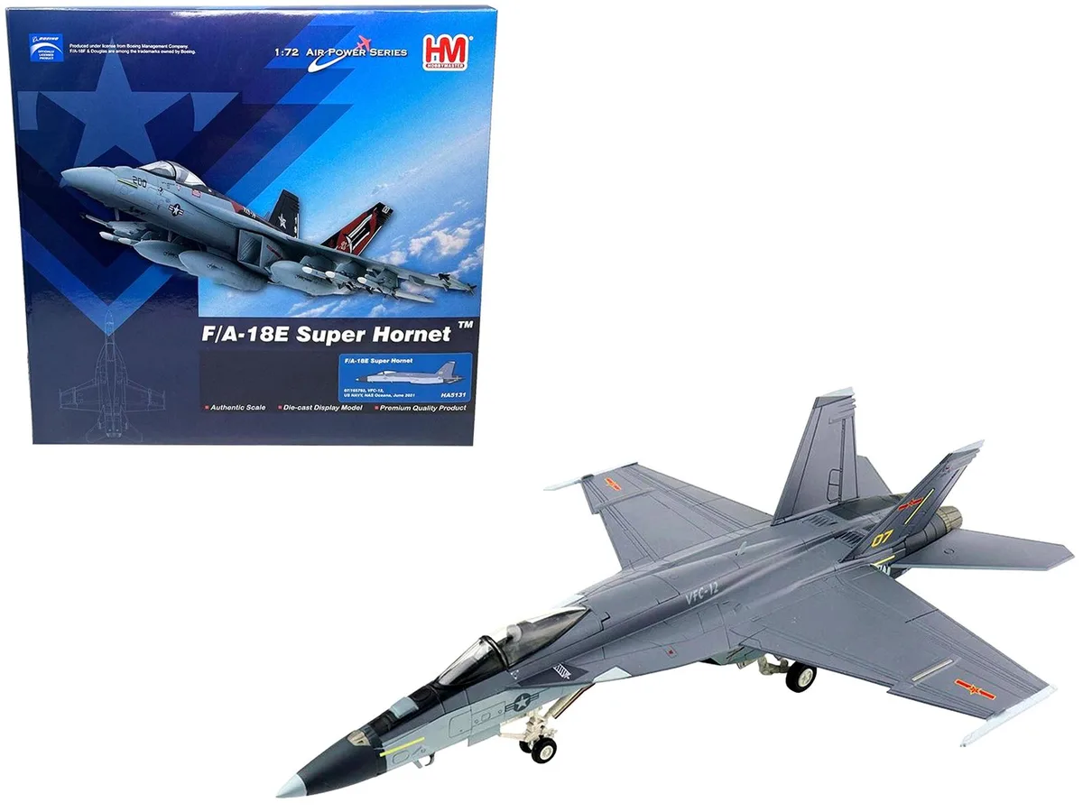 Hobby Master Hobby Master Boeing F/A-18E Super Hornet VFC-12 US NAVY 1/72 Diecast hobby collectible — product photo