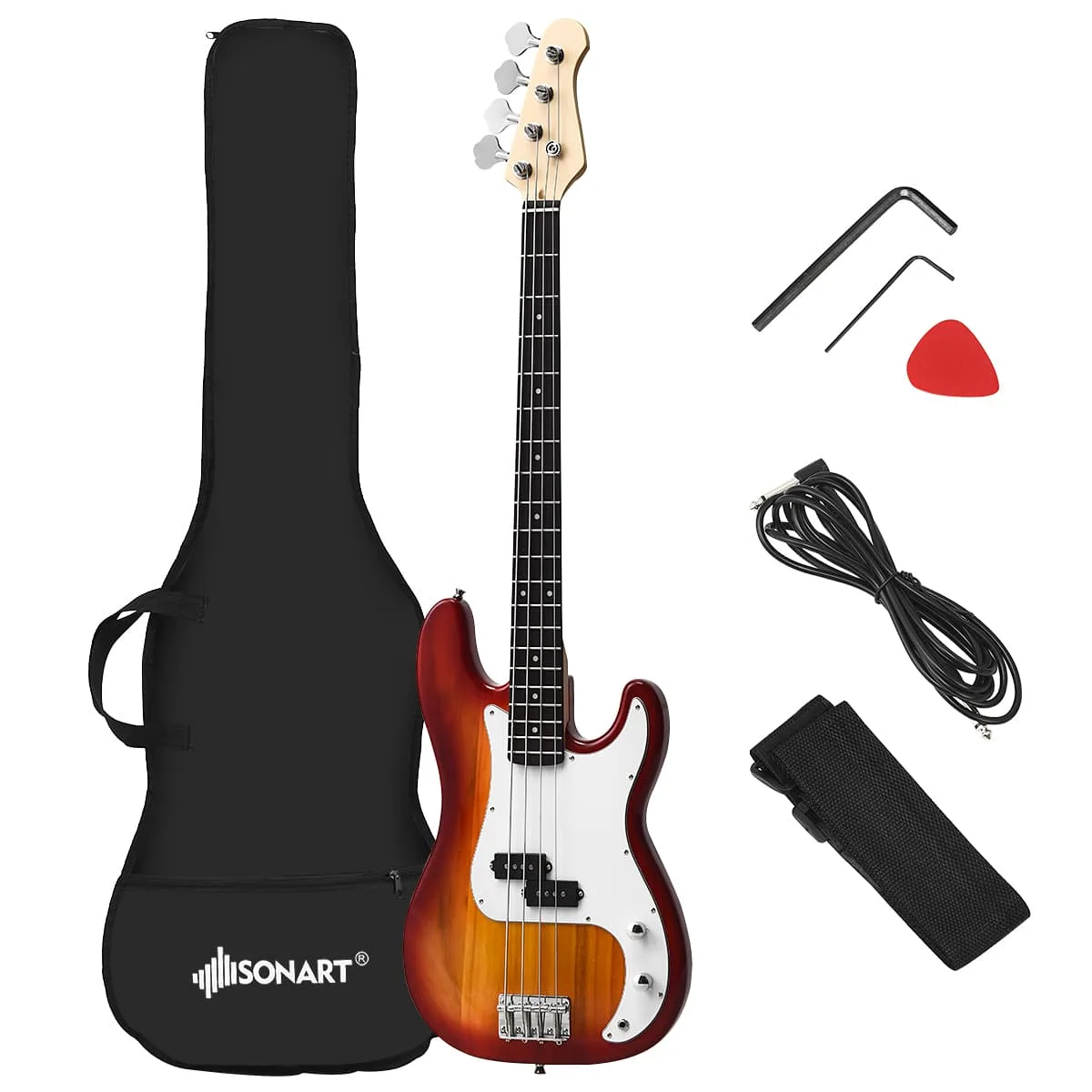 Costway Costway Full Size Electric Bass Guitar 4 String Red — product photo
