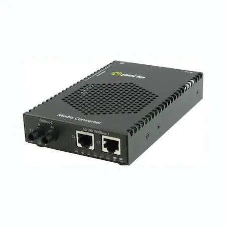 Perle S-1110Dp-M2St05 media converter mount, compact metal bracket with screw holes