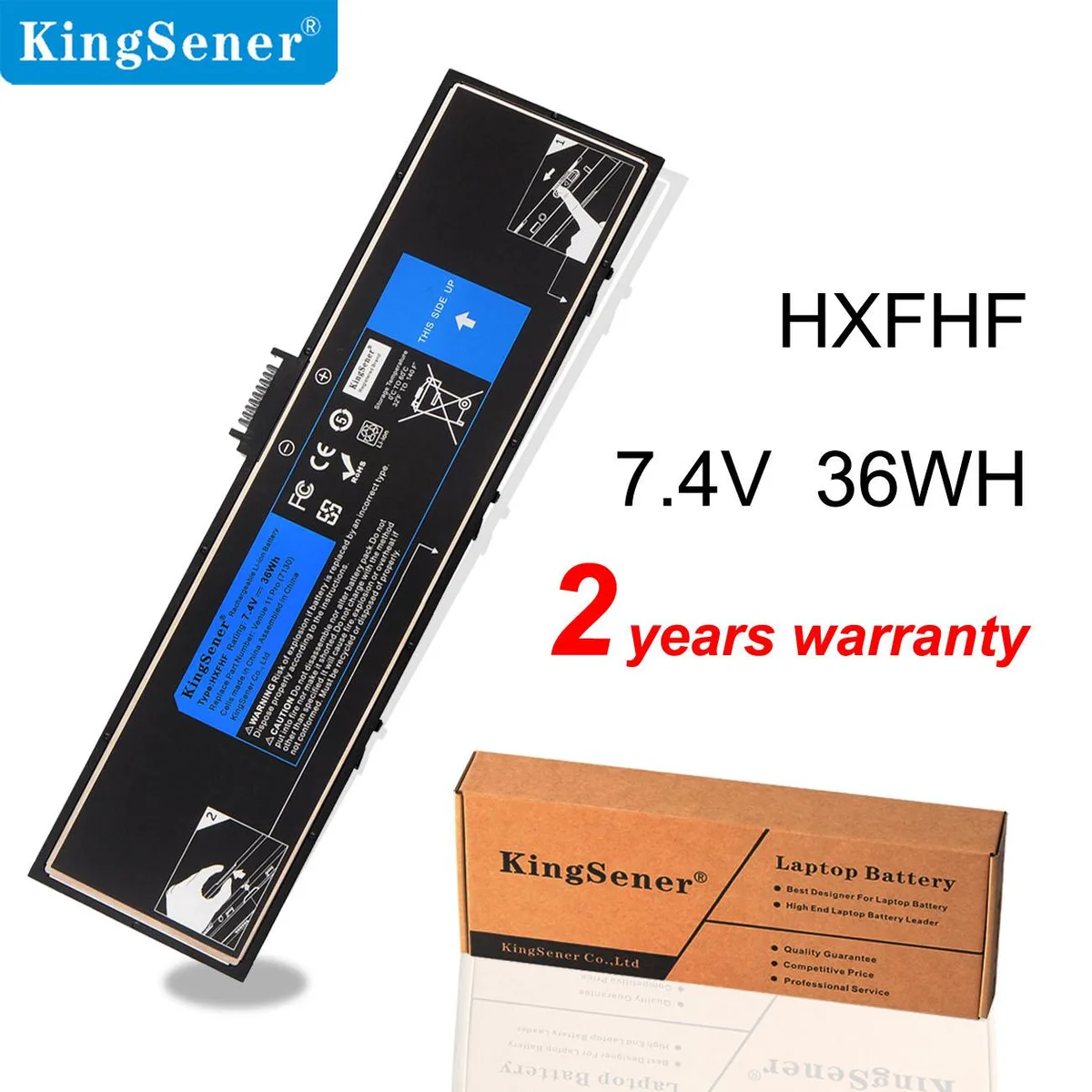 KingSener KingSener HXFHF Laptop Battery 7.4V 36WH for Dell Venue 11 Pro 7130 7139 — product photo