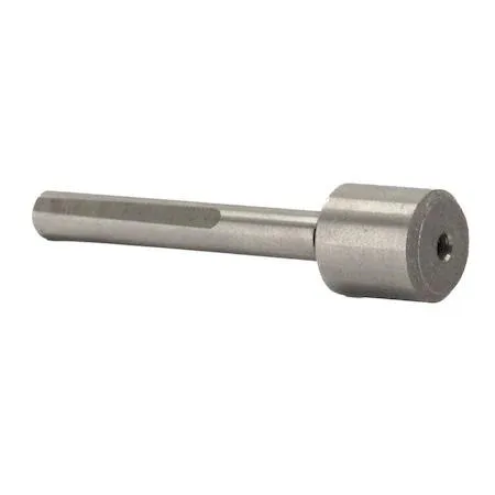Silver cylindrical counterbore pilot with tapered tip and smooth finish