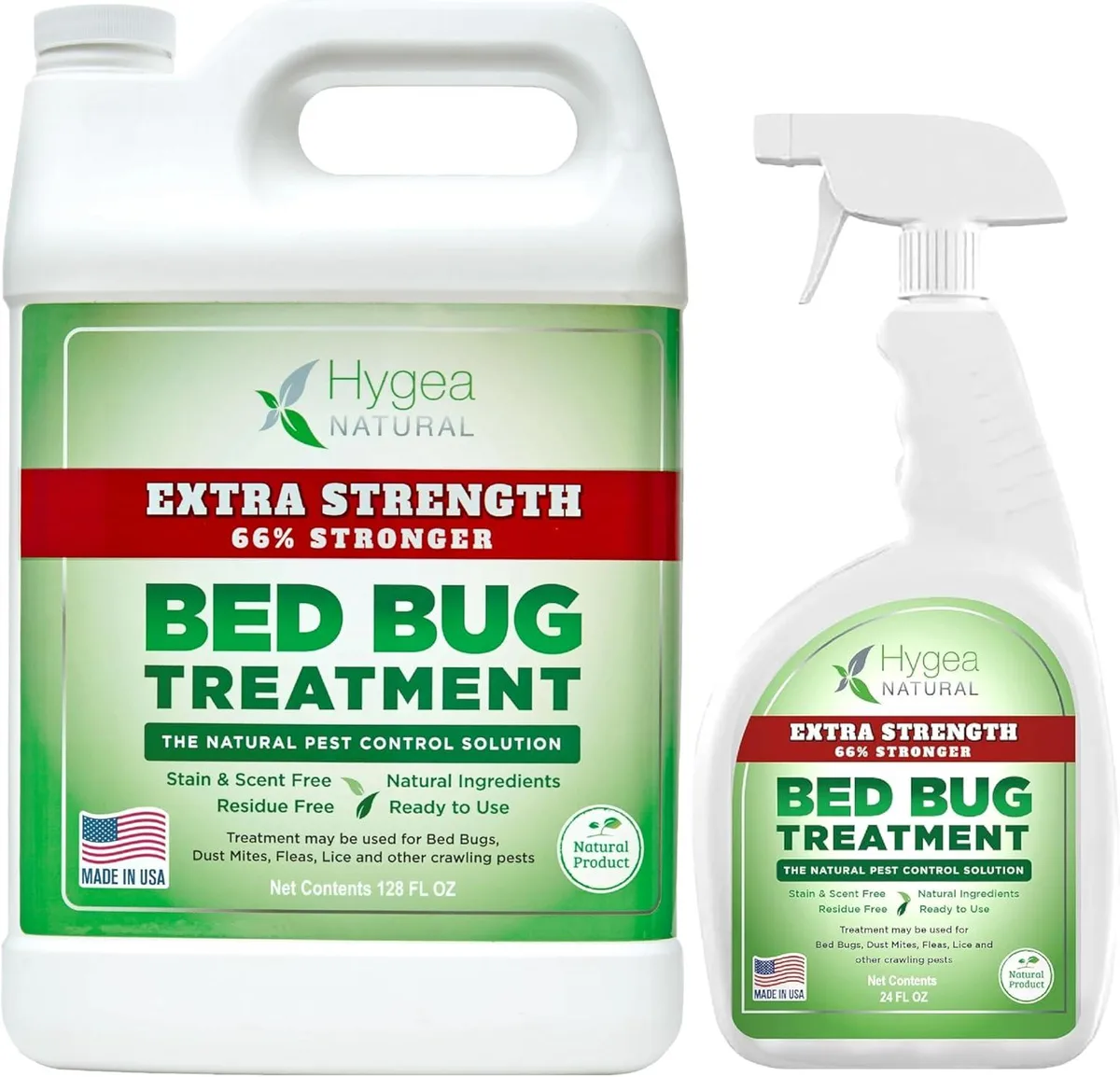 Hygea Natural Hygea Natural Extra Strength Bed Bug &amp; Mite Spray Kit 24 oz + 128 oz Refill 66% Stronger — product photo