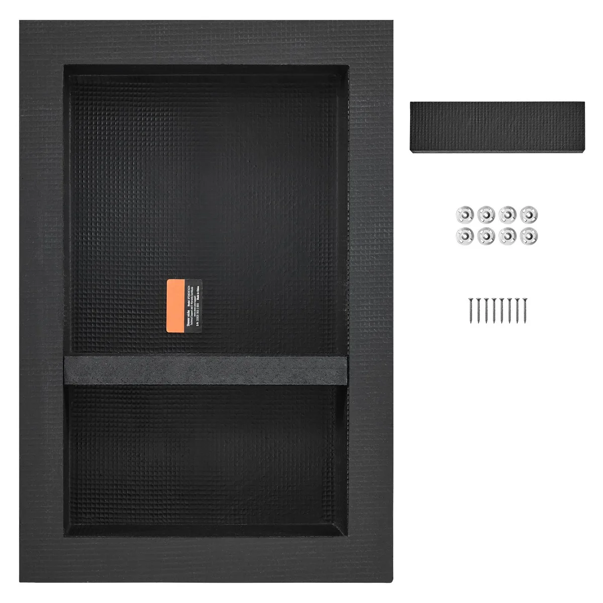 VEVOR VEVOR Shower Niche 16" x 24" Double Shelf Black — product photo