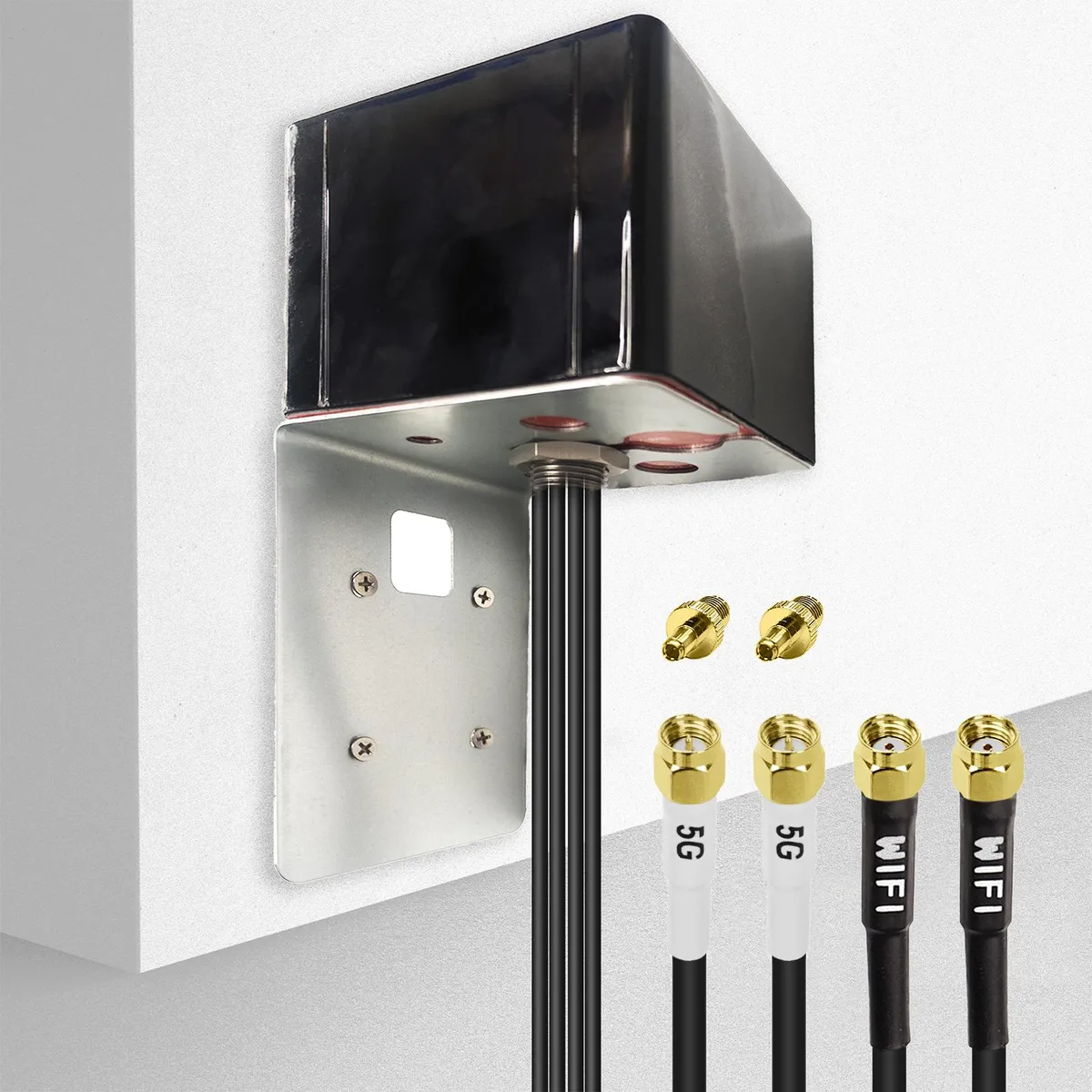 Maswell Communication Tech. Maswell Communication Tech. 5G Combination Antenna 2X2 MIMO 5G 2X2 MIMO WiFi 7 L Bracket Mount Version — product photo
