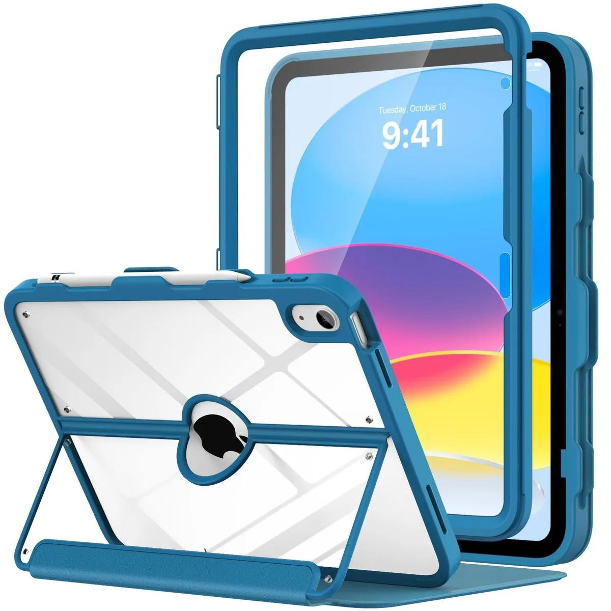 Moko Moko A3354 2 in 1 accessory iPad 11 2025 10.9 2022 Peacock Blue — product photo