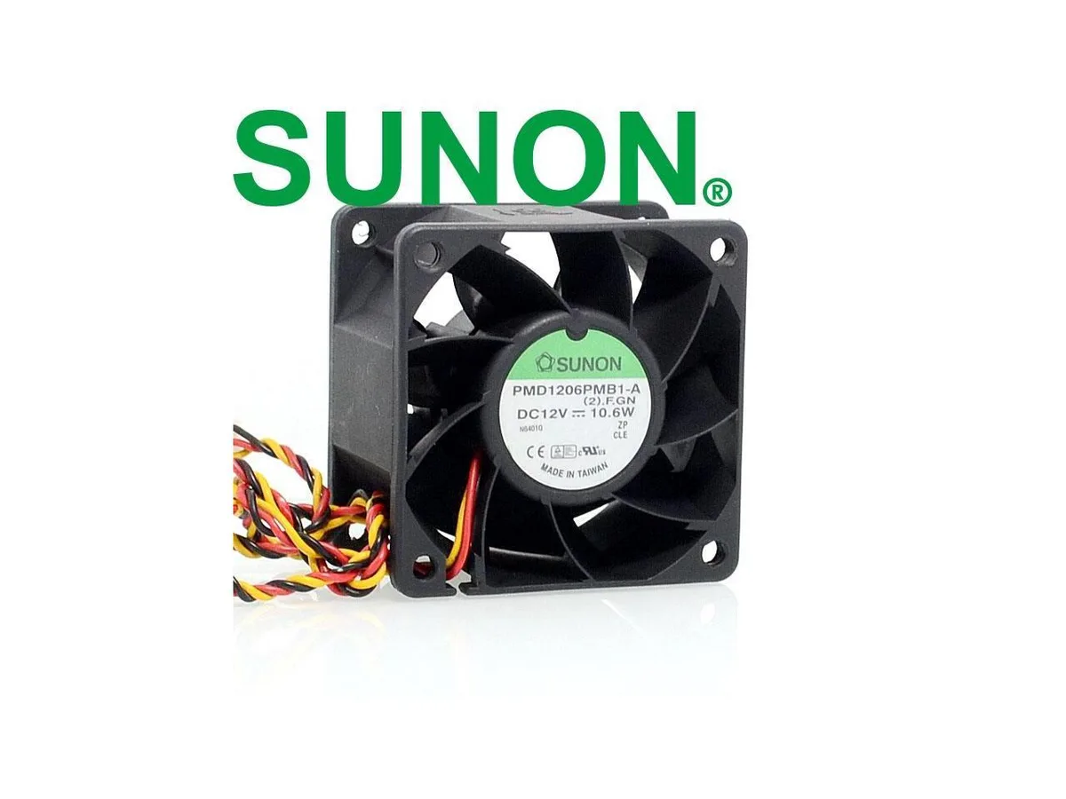 Fans Fans 2pcs 6038 dual ball bearing 12V 10.6W 60*60*38mm case fan — product photo