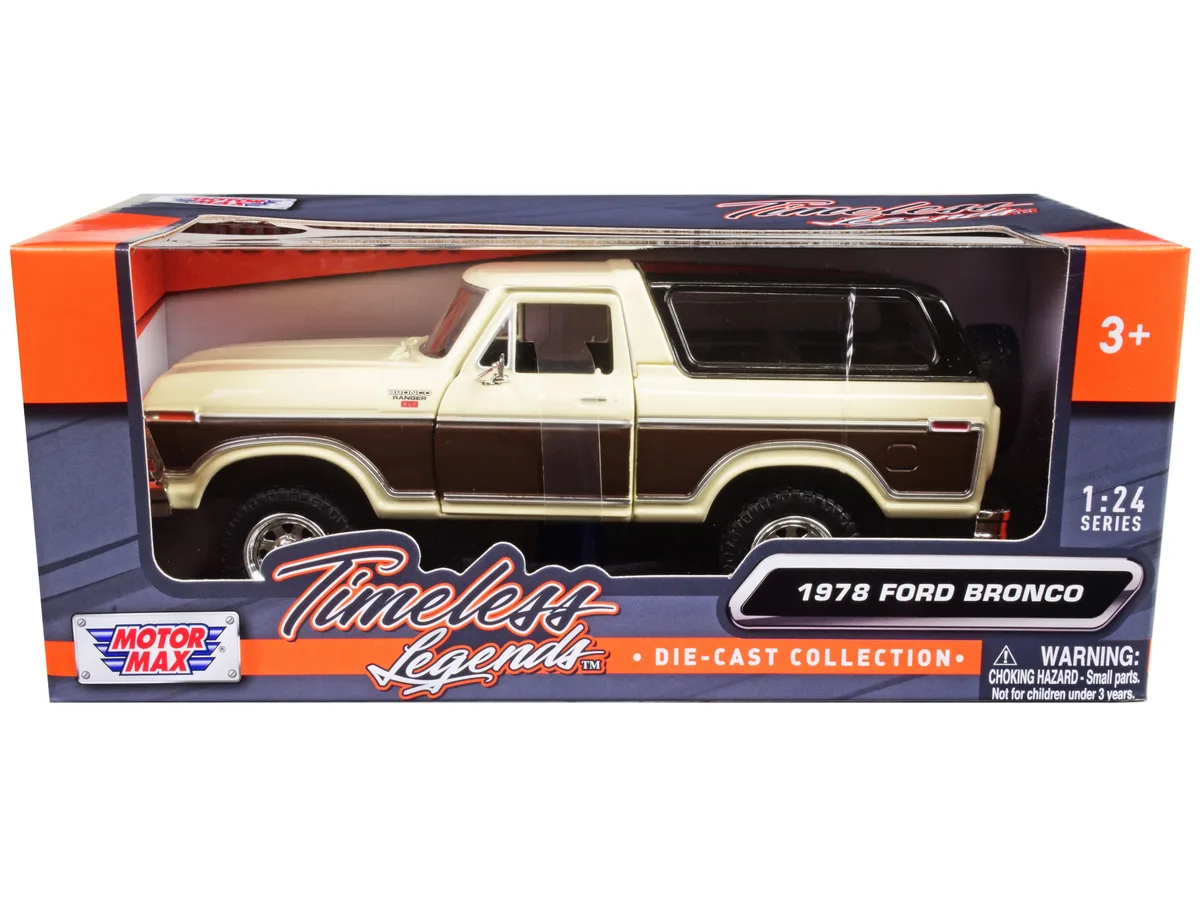 MOTORMAX MOTORMAX 1978 Ford Bronco Ranger XLT 1/24 Diecast with Camper Shell — product photo