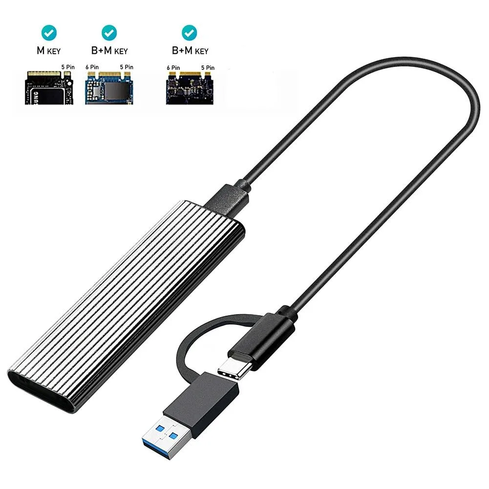 YINGHUA YINGHUA M.2 SSD Enclosure Silver 10Gbps — product photo