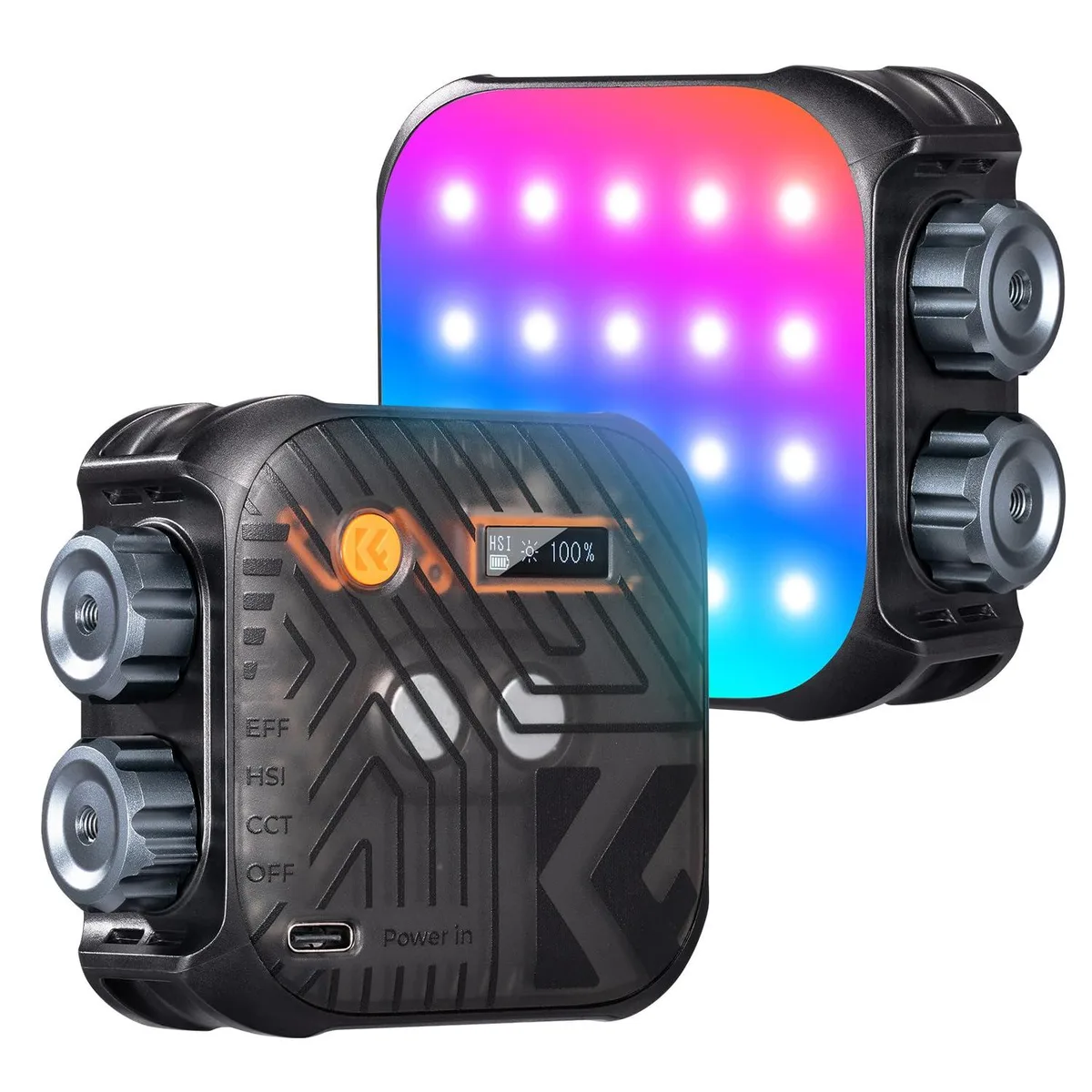  K&amp;F Concept L01 RGB Video Light 21 Effects 2500K-9900K CRI 96+ Black — product photo