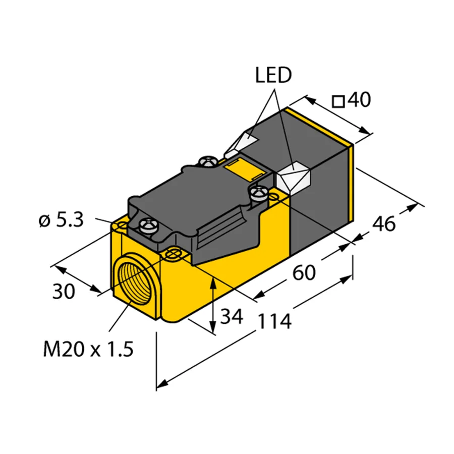 Turck Turck NI20-CP40-Y1X 10111 inductive sensor 20 mm 40 mm — product photo