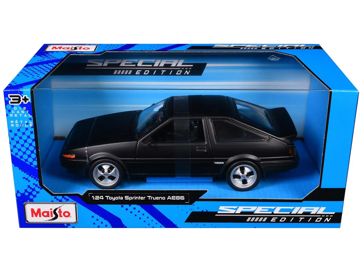Maisto Maisto Toyota Sprinter Trueno AE86 RHD Matt Black Special Edition 1/24 Diecast Hobby Collectible — product photo