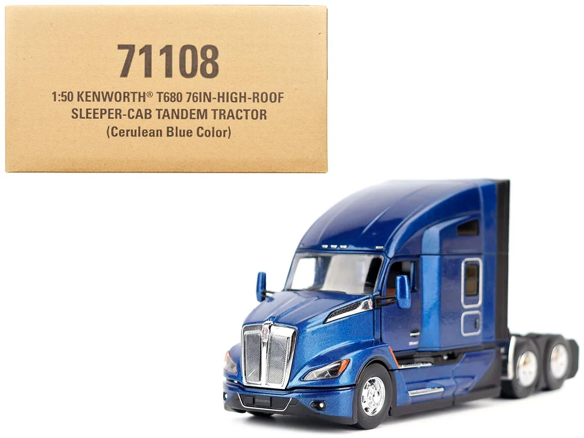 DieCast Masters DieCast Masters Kenworth T680 Transport Series 1/50 Deep Cerulean Blue Metallic — product photo