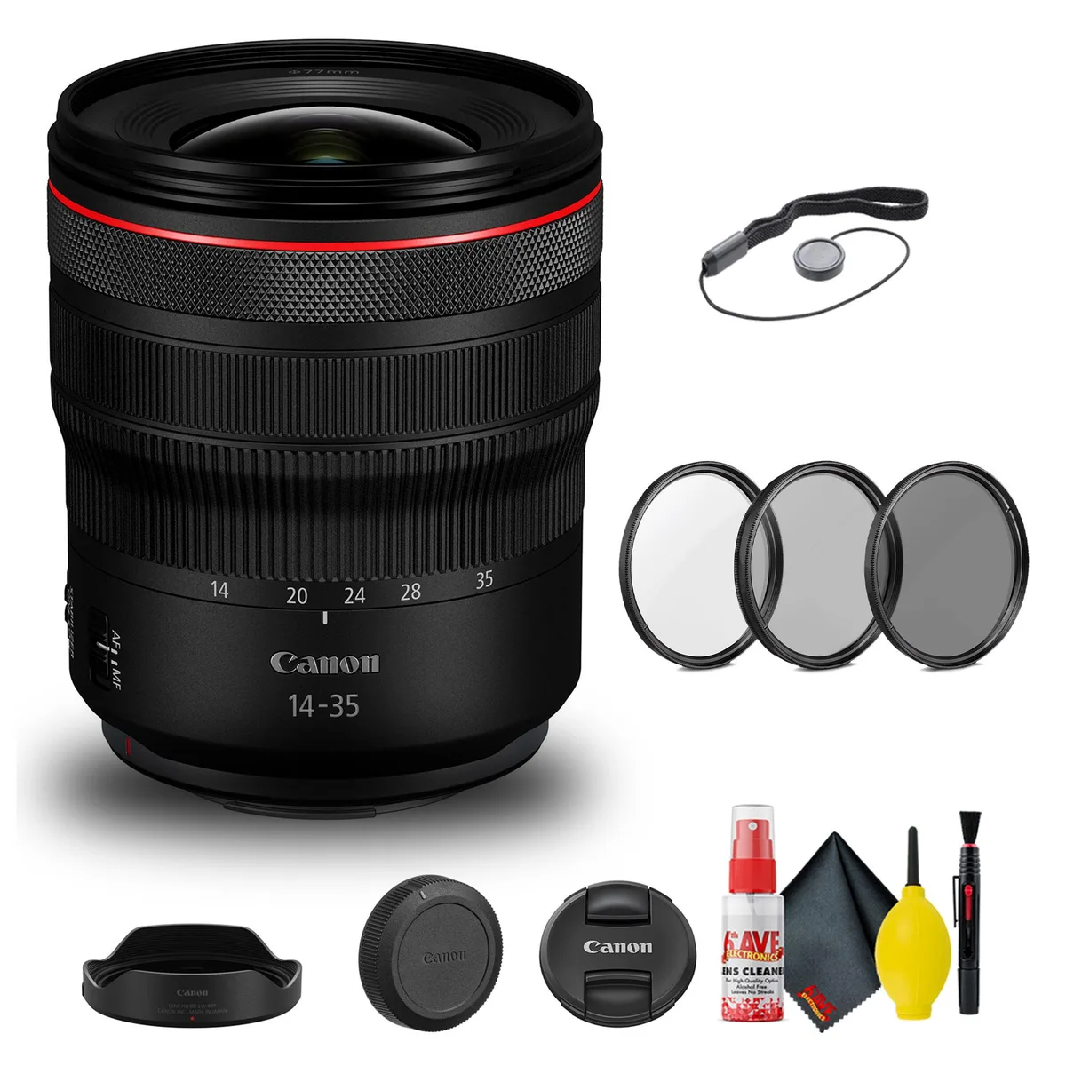 Canon Canon RF 14-35mm f/4L IS USM Lens + Filter Kit + Cap Keeper Bundle — product photo