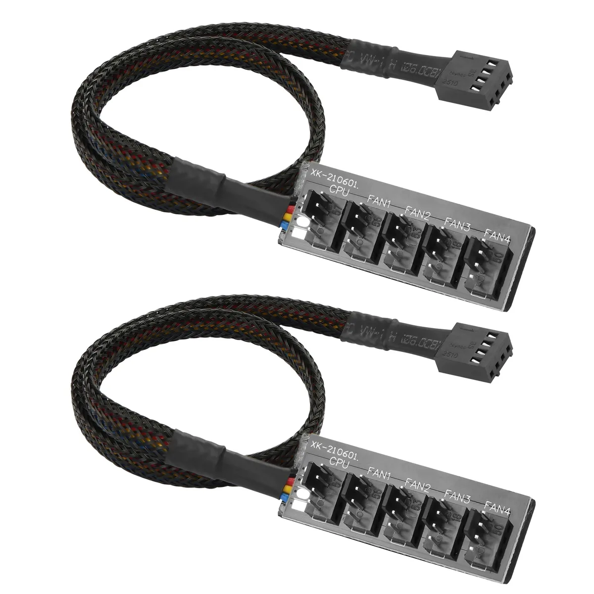 Vszerda Vszerda PWM Fan Hub Splitter 2 Pack 1 to 5 Way 4Pin internal power cable — product photo
