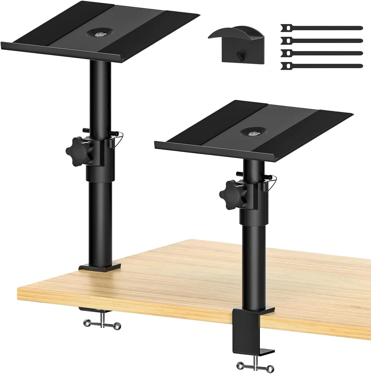 BFKK BFKK Pair of Studio Monitor Stands with Headphone Holder — product photo