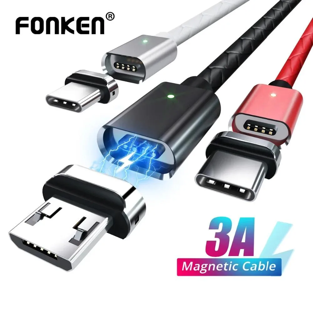Defendwe Defendwe Magnetic USB Cable Micro USB to USB A 1m 2m — product photo