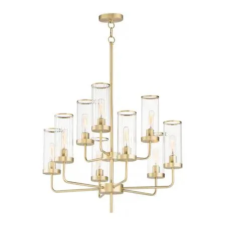 Maxim Maxim Crosby 9-Light Chandelier Satin Brass 11479 — product photo