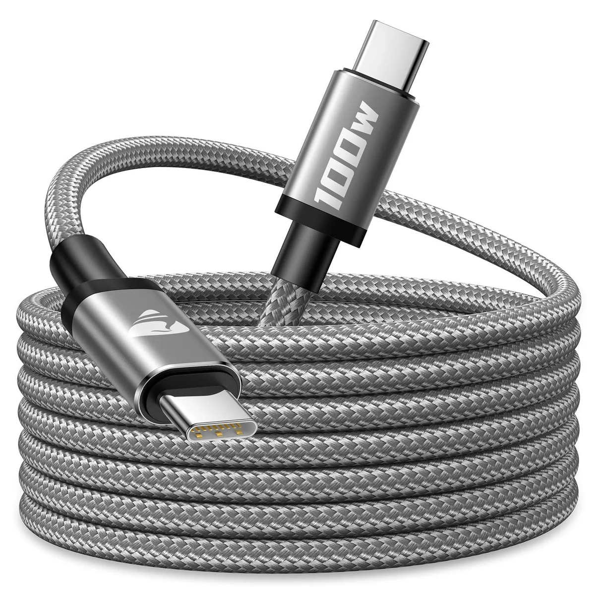  i-ON USB-C to USB-C Cable 100W 6.6ft Gray — product photo