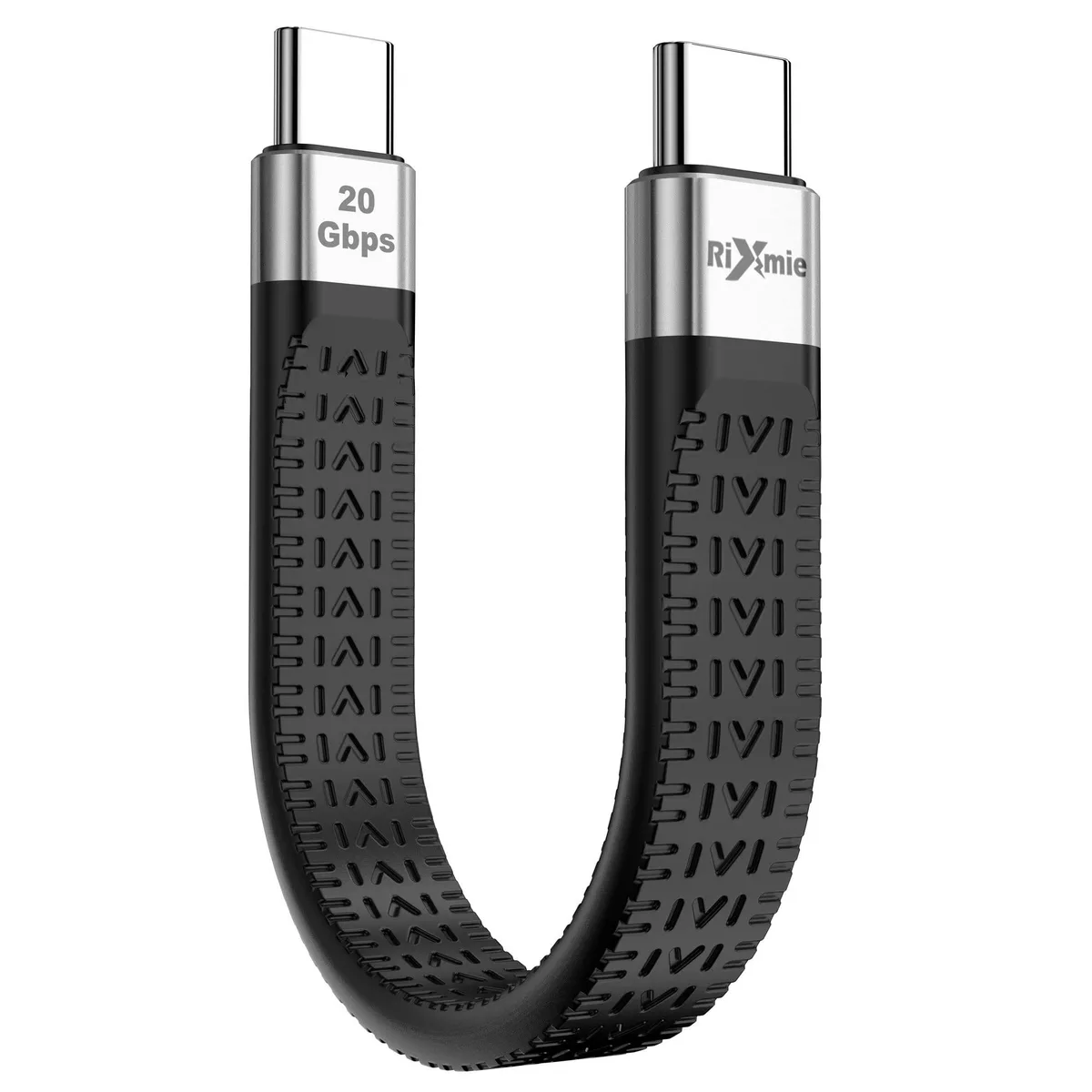  XMI USB-C to USB-C Cable 5-Inch 100W 20Gbps 4K 60Hz E-Marker Black — product photo