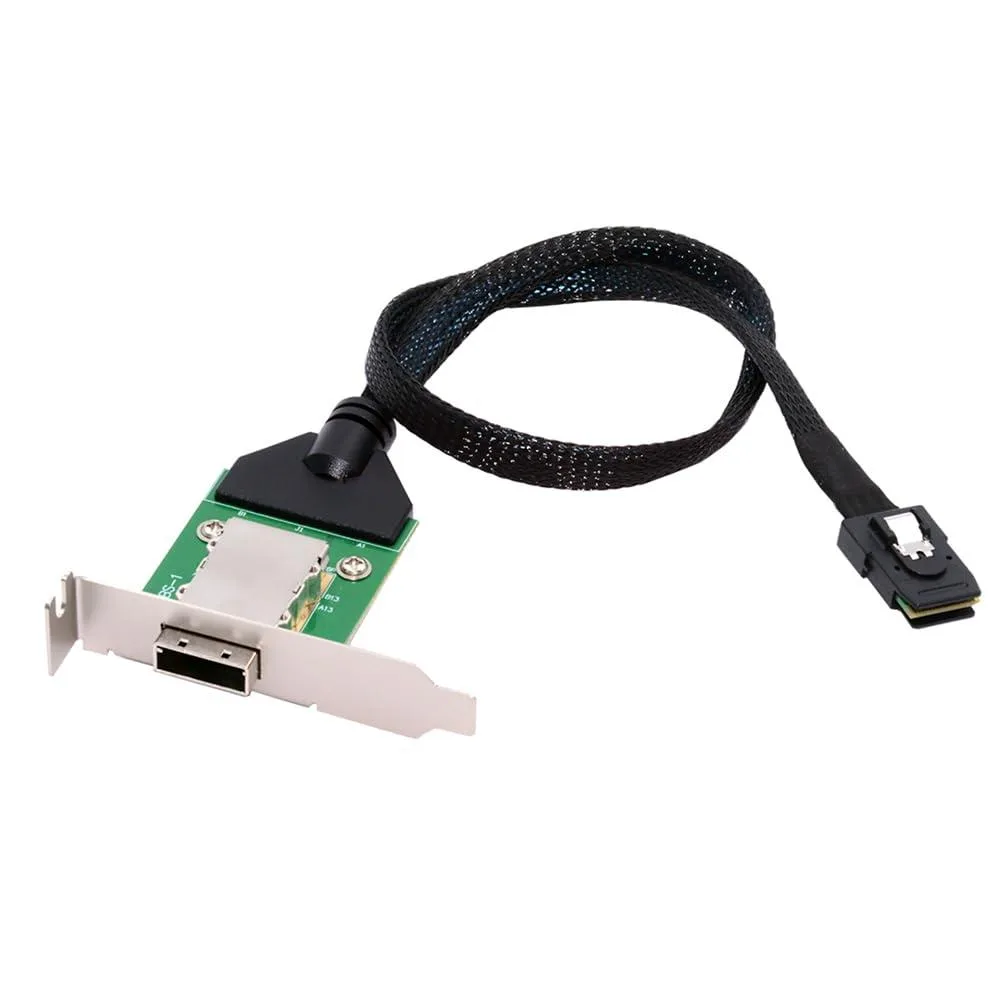LORDWORLD LORDWORLD SFF-8087 Male to SFF-8088 Female Cable 50cm Low Profile Bracket — product photo