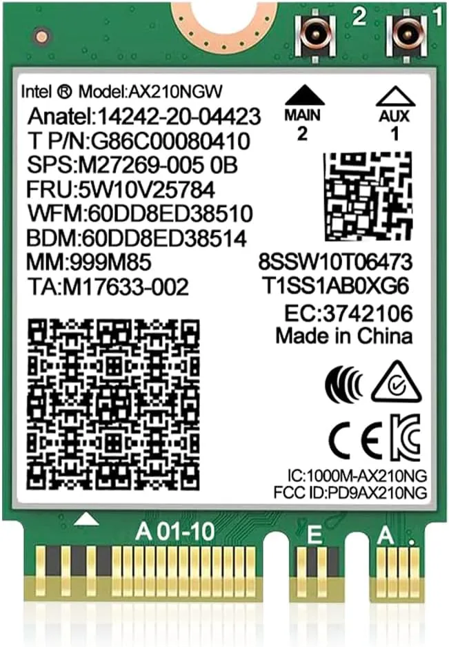 Intel Intel AX210.NGWG.NV Wi-Fi 6E adapter Bluetooth 5.3 — product photo