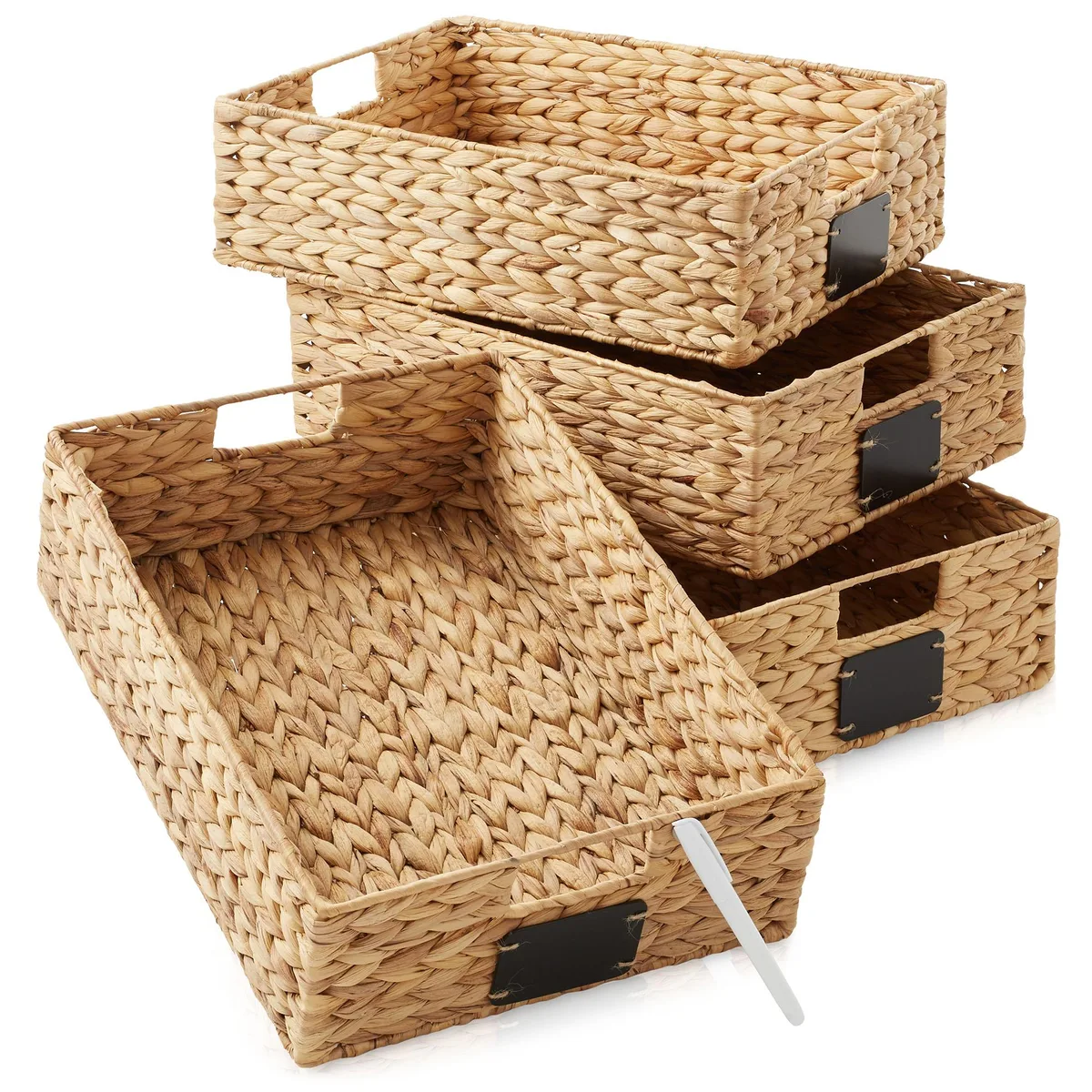 Casafield Casafield Water Hyacinth Pantry Baskets Set of 4 12 x 17 Natural — product photo