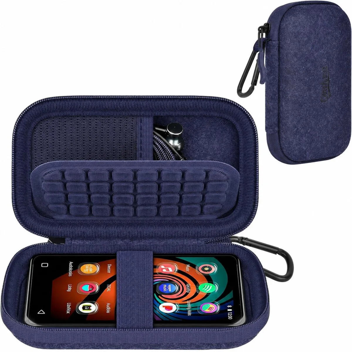 MP3 MP4 Player Case Hard Carrying Pouch Deep-Blue 5.16x3.15x1.61 inches — product photo