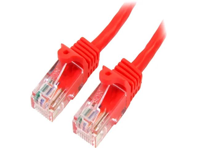 STARTECH STARTECH 45PATCH2RD Cat 5E network ethernet cable 2 ft Red — product photo