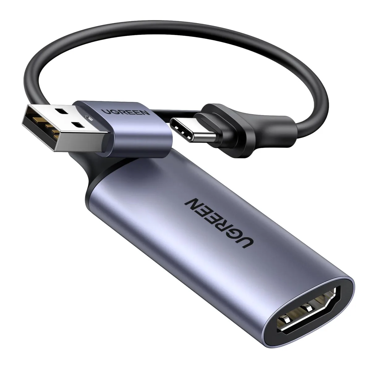  Ugreen 40189 4K HDMI to USB 2.0 capture card USB-A/USB-C — product photo