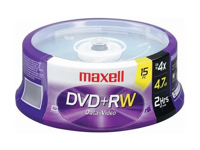 maxell maxell 634046 DVD+RW 15 Pack 4.7GB 4x 120mm — product photo