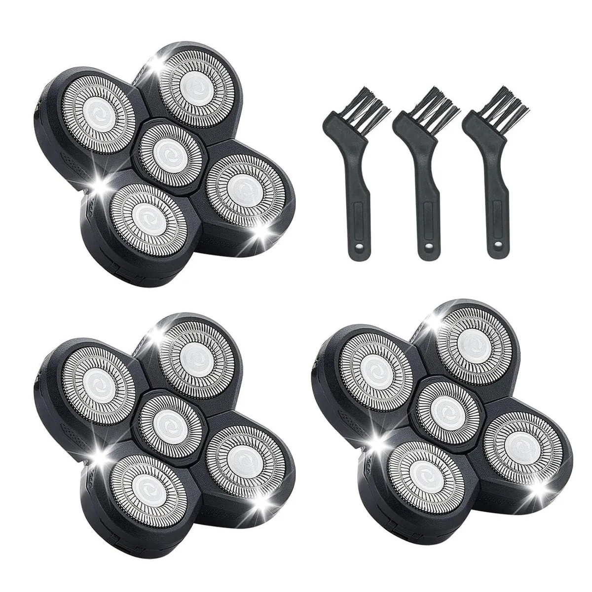 TAURKENAM TAURKENAM 3PCS 5 Blade Replacement Heads shaver — product photo