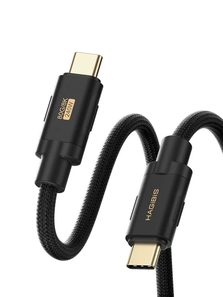 Fervit Fervit USB4 V2 cable 1.6ft 80Gbps 240W 8K@60Hz black — product photo