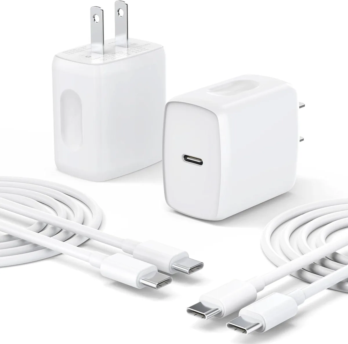 Elestur Elestur 25W USB-C charger 2-pack with 6 ft cables — product photo