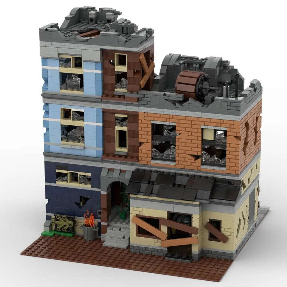 ZITIANYOUBUILD ZITIANYOUBUILD MOC-73392 Modular Destroyed Office Barber Shop 2915 Parts — product photo