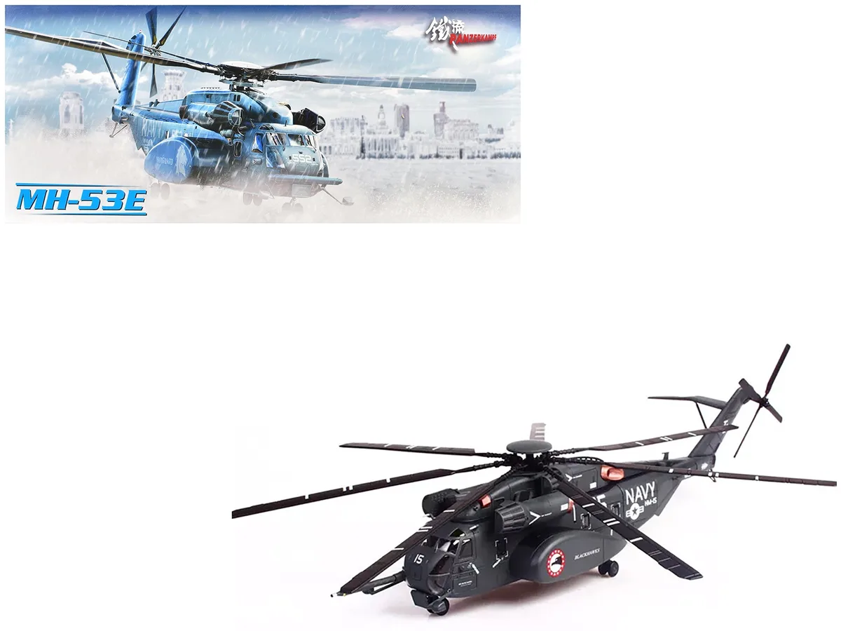 Panzerkampf Panzerkampf Sikorsky MH-53E Sea Dragon US Navy Blackhawks Tail 15 Dark Gray 1/72 Diecast Hobby Collectible — product photo