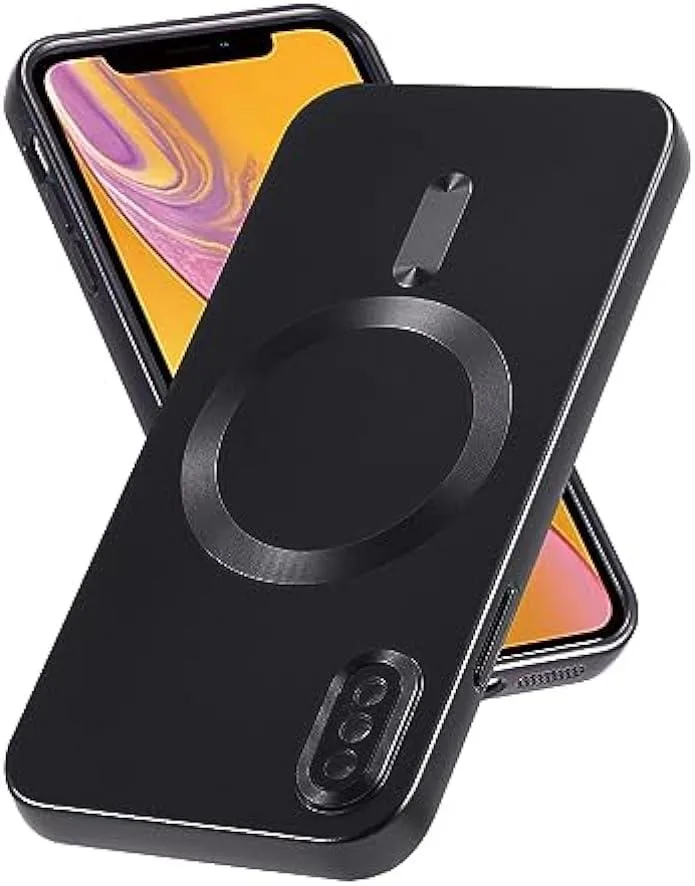 KINGARD KINGARD Magnetic Soft Silicone Case for iPhone X/XS with Camera Protection, Black — product photo