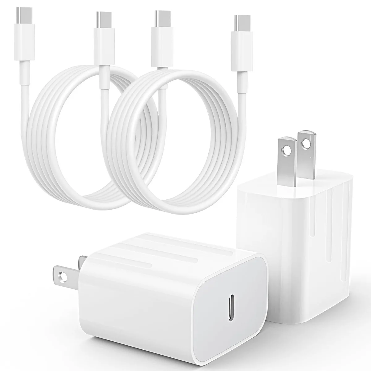 KEHIPI KEHIPI 20W USB C Charger 2Pack 6FT Cable White — product photo