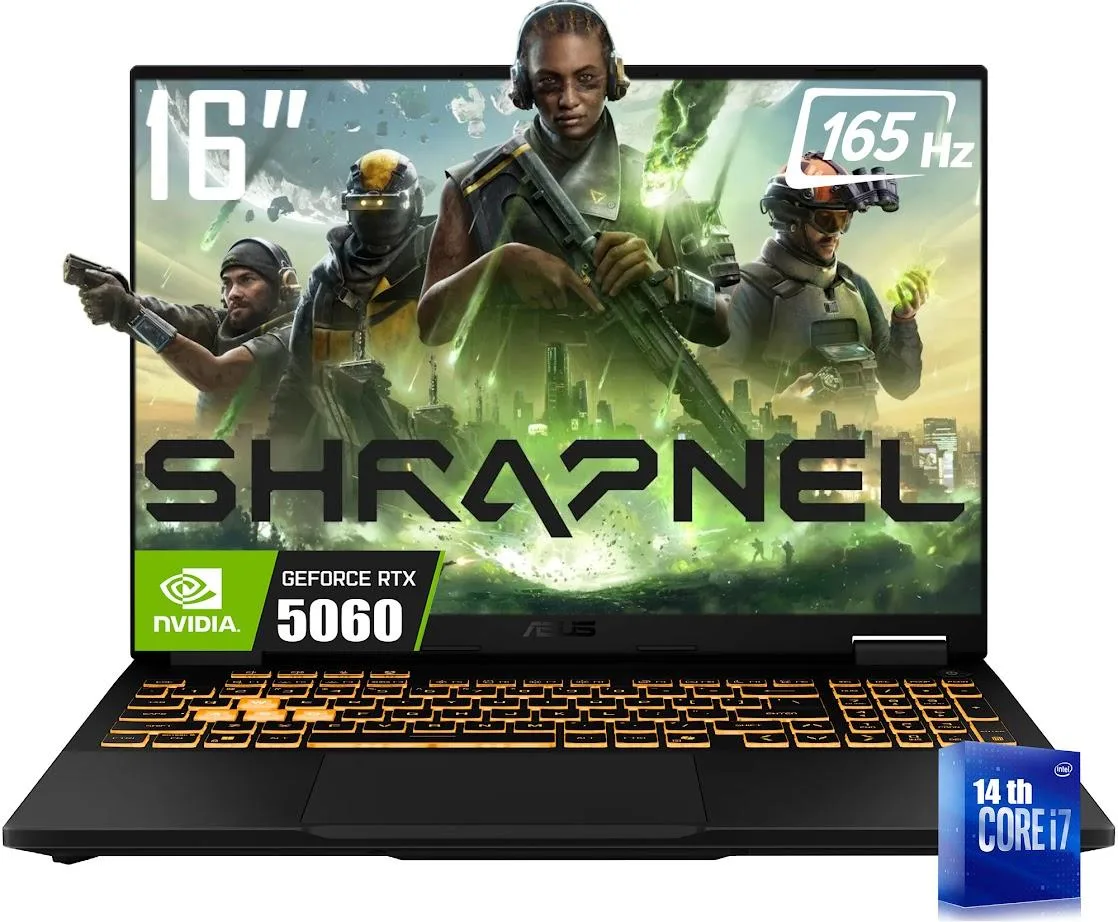 ASUS ASUS TUF F16 gaming laptop 16" WUXGA 165Hz i7-14650HX RTX 5060 32GB 1TB — product photo