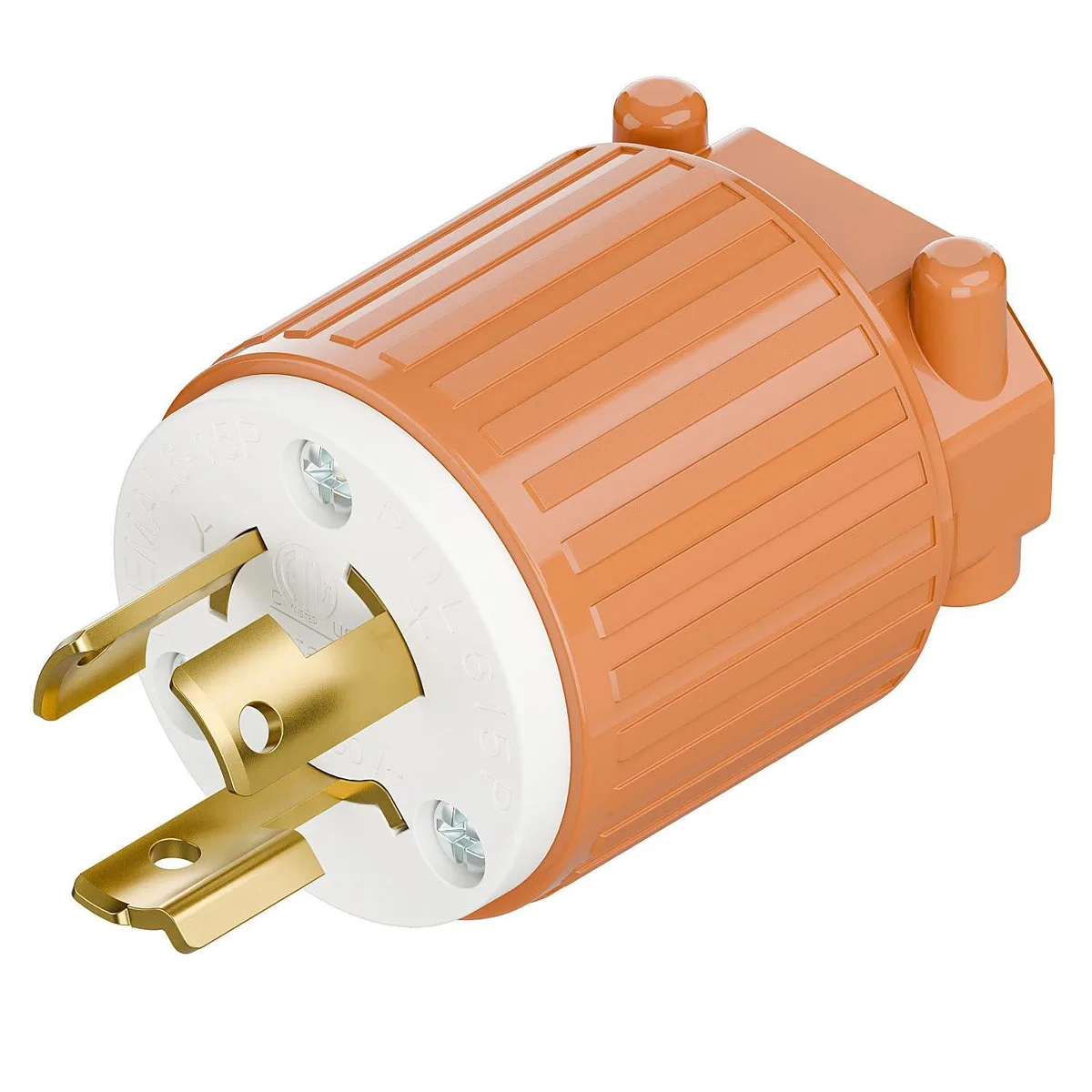 LORDWORLD LORDWORLD NEMA L6-15P 15A 250V Twist Lock Plug Orange — product photo